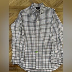 Ralph Lauren Men's green, maroon, White Plaid Shirt